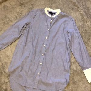 Blue button down shirt